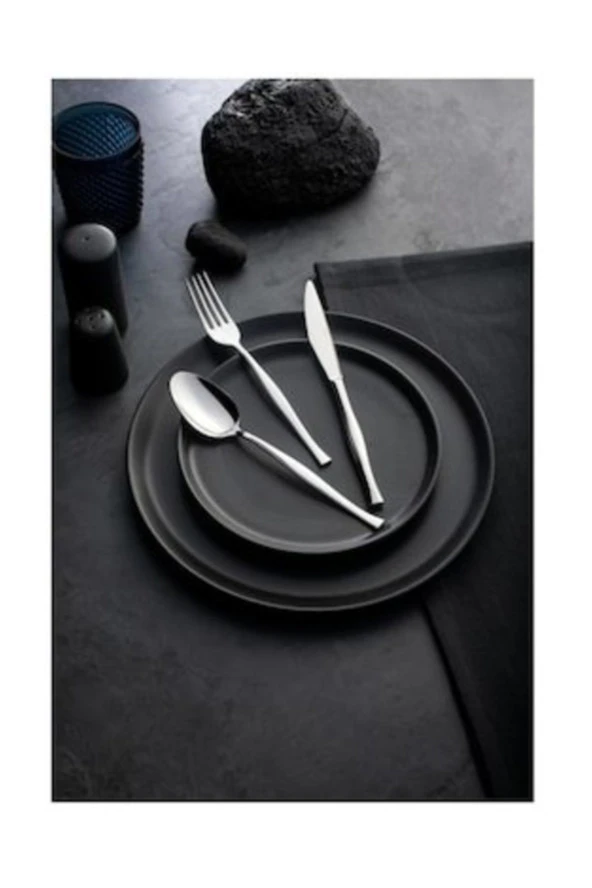 Nehir zarif sade 72 prç.çatal kaşık bıçak seti takımı - 4