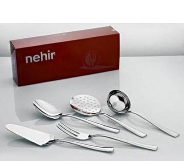 Nehir sahra çatal kaşık takımı - 35 prç. çatal kaşık servis takımı seti - Resim 3