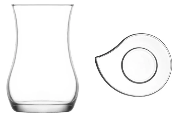 Lav Eva Çay Takımı Çay Seti - Çay Bardağı Ve Tabağı 12 Prç. - Resim 3