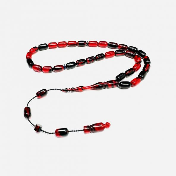 Kapsül Model Sistemli 6-10mm Ateş Sıkma Kehribar Tesbih - Resim 2