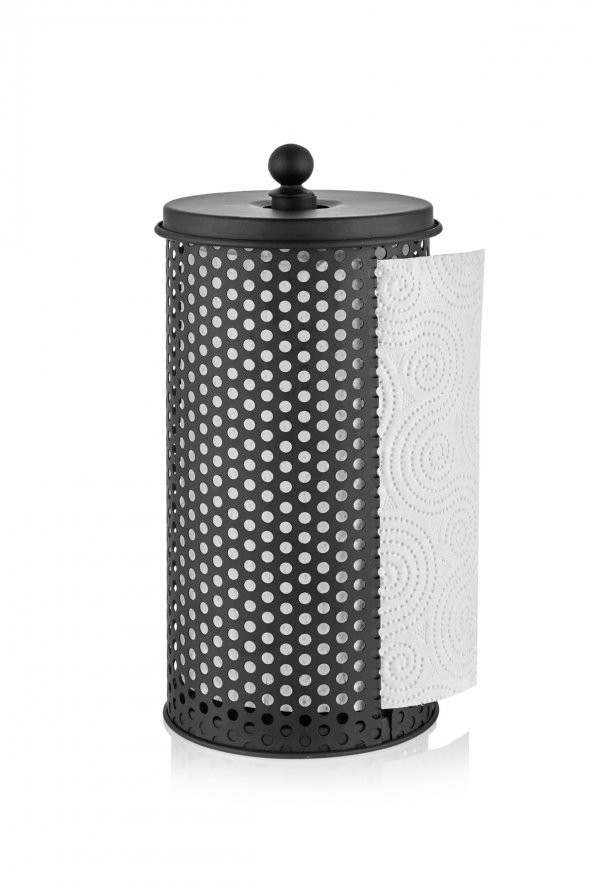 The mia metal dik havluluk - kağıt havluluk 30cm.siyah - 3