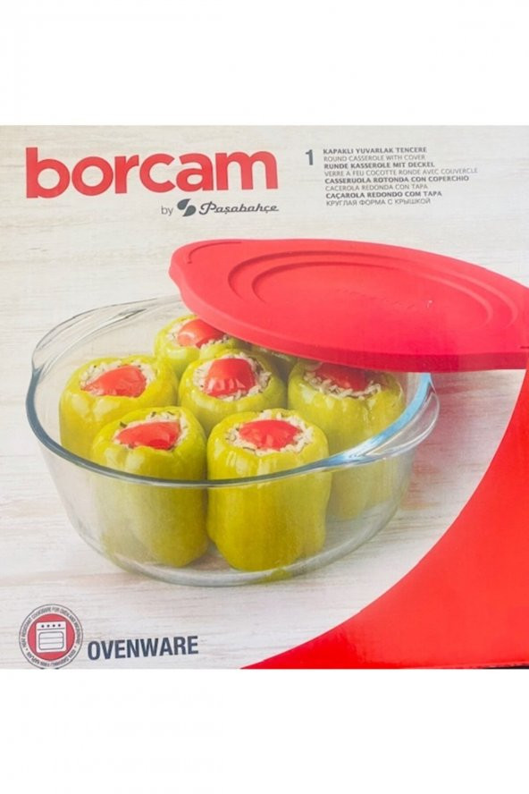 Paşabahçe 2 li kapaklı yuvarlak borcam tencere 2100cc 59001 - 3