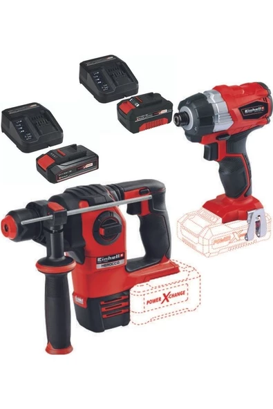 Einhell Herocco 18v Kırıcı Delici Te-cı 18 Bl Vidalama 2.5+4.0ah Akülü Kömürsüz Set