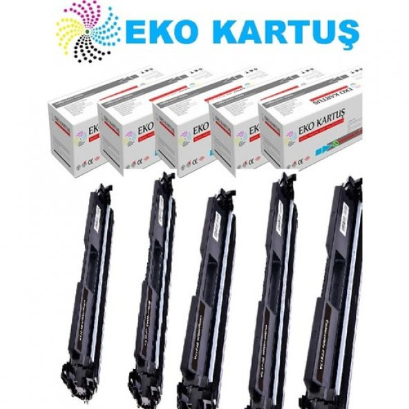 Eko Kartuş Hp Laserjet Pro Mfp M130NW Hp CF217A(17A) Ekonomik Avantajlı 5’li Paket Toner,