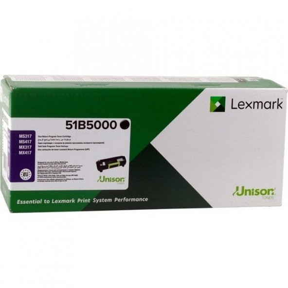 Lexmark MS317-MX317-MS417-MX417 SİYAH TONER (51B5000)