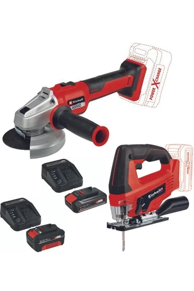 Einhell Axxio 18/115 Q Avuç Taşlama Tc-js 18 Li Dekupaj 2.5ah-4.0ah Set