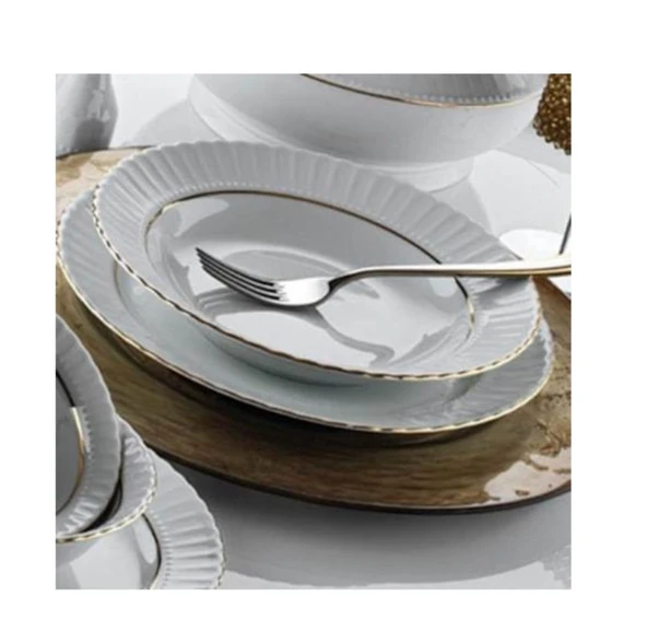 Kütahya porselen yemek takımı sedef yaldızlı 50 parça ürün görseli