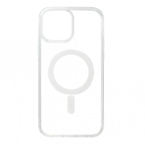 iPhone 11 Pro Max Kılıf Magsafe Özellikli Şeffaf Silikon Kapak - 3