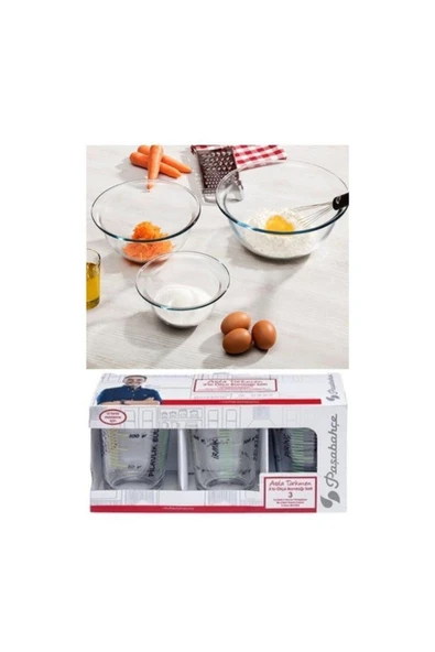 Paşabahçe arda türkmen hazırlık kasesi  7 li hazırlık seti ölçü bardaklı - Resim 2