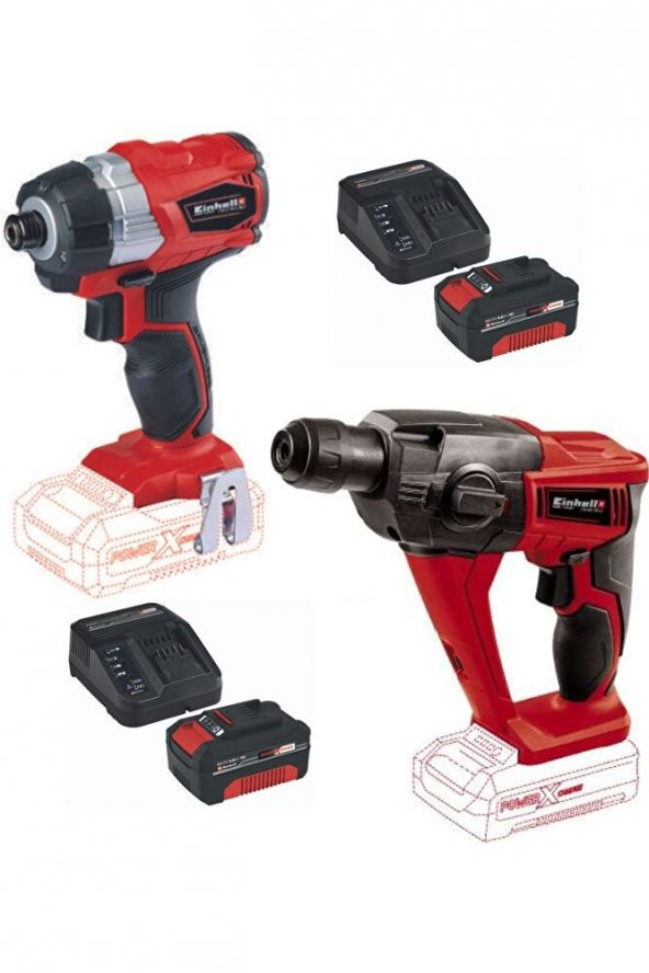 Einhell Te-cı 18 Bl Kömürsüz Torklu Vidalama Te-hd 18 Li Matkap 2x4.0ah Akülü Set