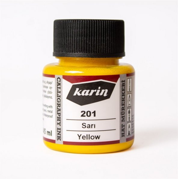 Karin Hat Mürekkebi N:201 Sarı 45ml