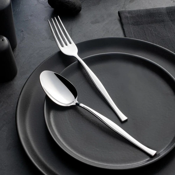 Nehir Zarif Sade 60 Prç. Çatal Kaşık Takımı Seti