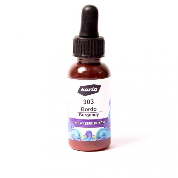 Karin Kolay Ebru Boyası 30ml N:303 Bordo