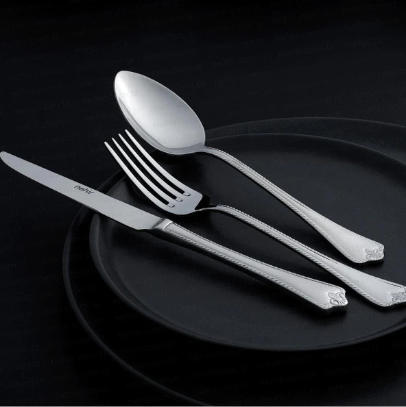 Nehir Fulya Sade 72 Prç. Çatal Kaşık Takımı Seti