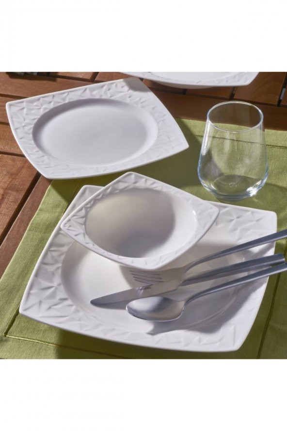 Güral bone porselen vivente yemek takımı seti 24 prç.6 kişilik - 2