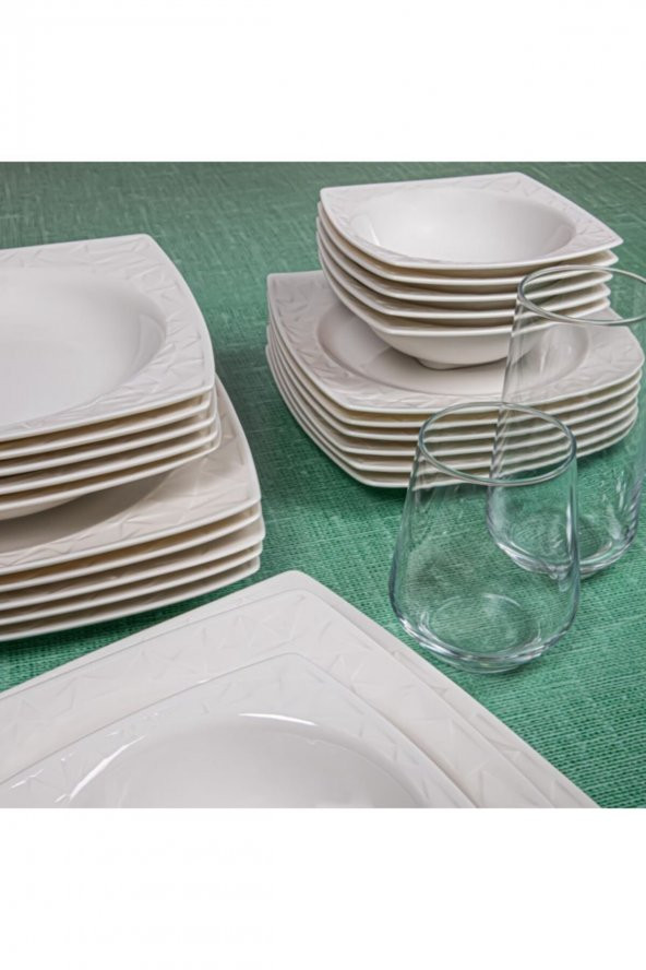 Güral bone porselen vivente yemek takımı seti 24 prç.6 kişilik - 4