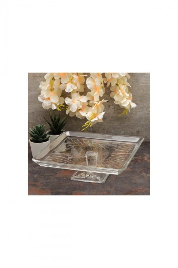 Paşabahçe madlen ayaklı ve servis tabağı- servis sunum tabağı 950007 - Resim 2