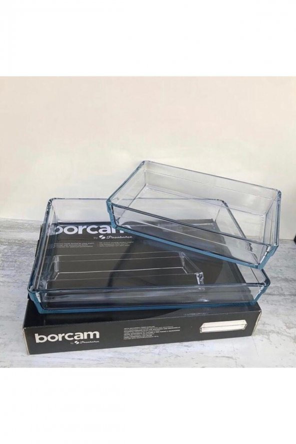 Paşabahçe premium borcam seti - 2 li dikdörtgen borcam takımı özel seri - 1