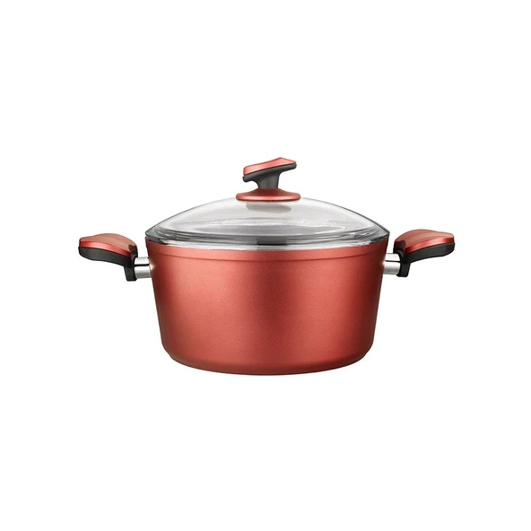 Cem titania döküm titanyum derin tencere - yemek tenceresi 28 cm
