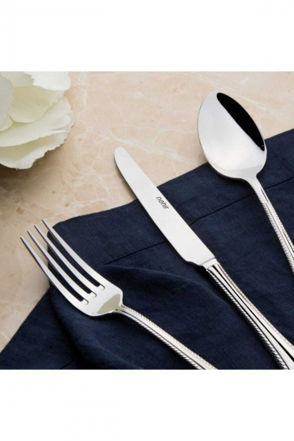 Nehir fulya pasta tatlı bıçak 12 li pasta tatlı bıçağı - Resim 2