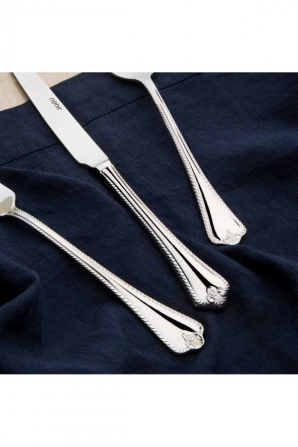 Nehir fulya pasta tatlı bıçak 12 li pasta tatlı bıçağı - Resim 3