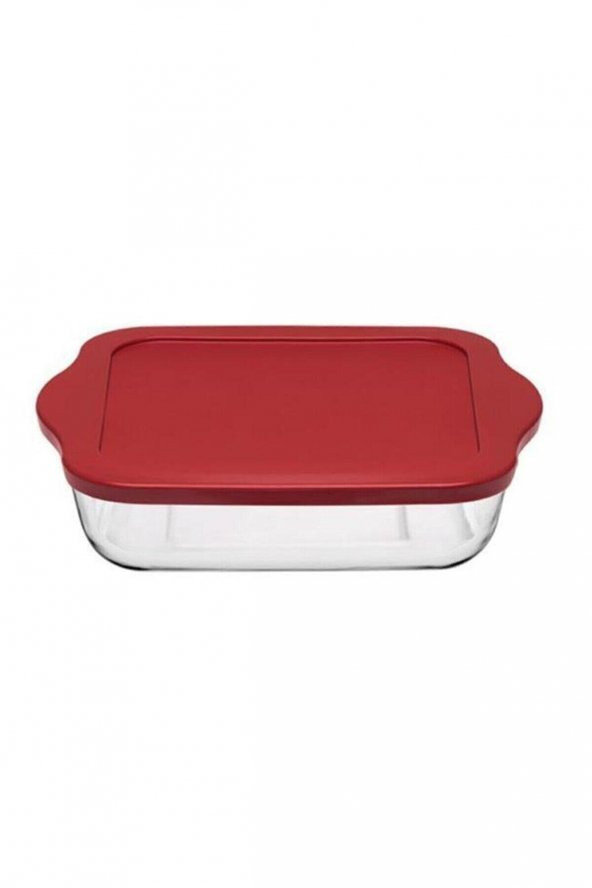Paşabahçe borcam 59024 kare büyük borcam tepsi plastik kapaklı - 2