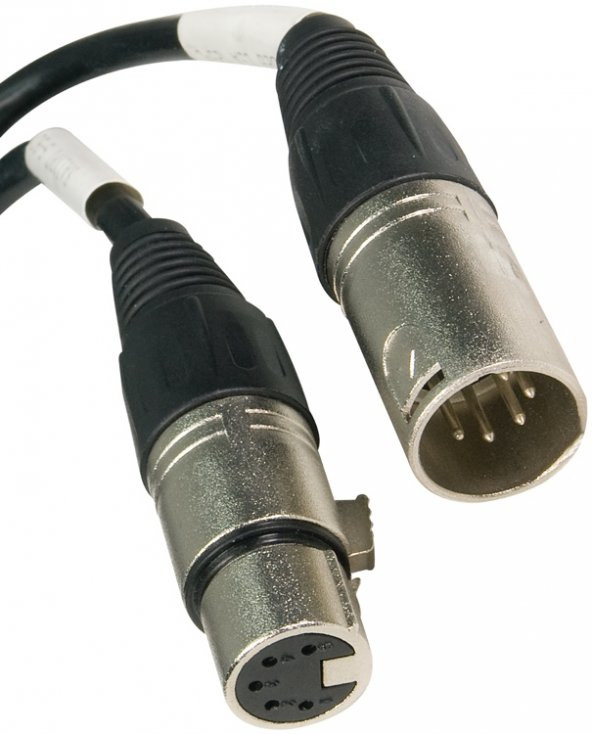 DMX 5 Pin XLR Erkek - Dişi Kablo 5 Metre