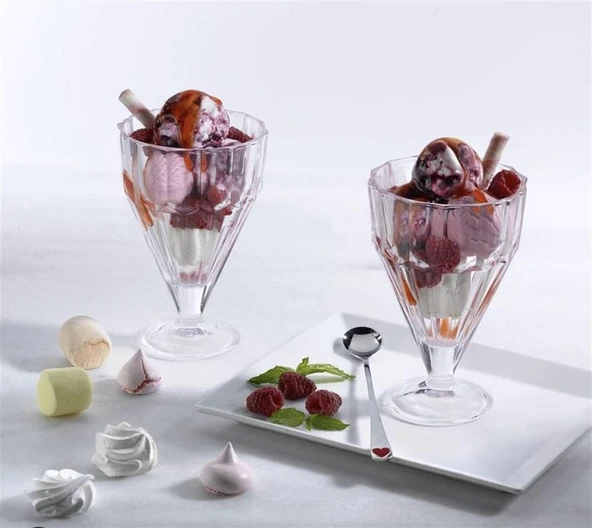 Paşabahçe kristal 4 lü  dondurmalık - dondurma servis kasesi 68136 ürün görseli 1