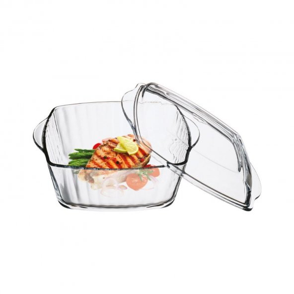 Paşabahçe 2 li kare kapaklı borcam tencere seti 2 boy 4 prç. - Resim 2