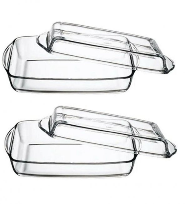 Paşabahçe 2 li dikdörtgen kapaklı borcam tencere seti 2 boy 4 prç. - Resim 2