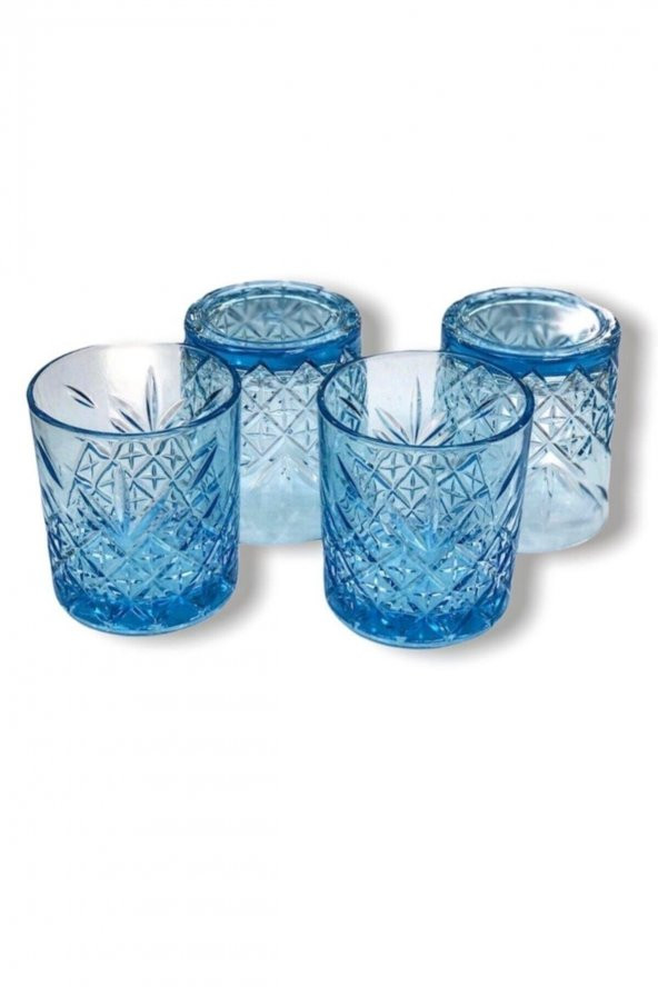 Paşabahçe timeless 4 lü viski bardak - viski meşrubat bardağı 52790 turkuaz - 2