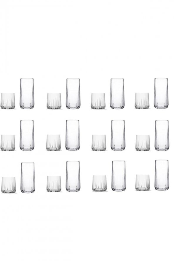 Paşabahçe nova su meşrubat bardak - 24 lü su meşrubat bardağı 2 boy sade