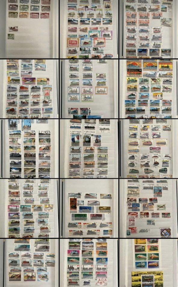 Tren Temalı Pul Koleksiyonu Albümü 630 Adet - Yabancı Pul 038 ürün görseli 1