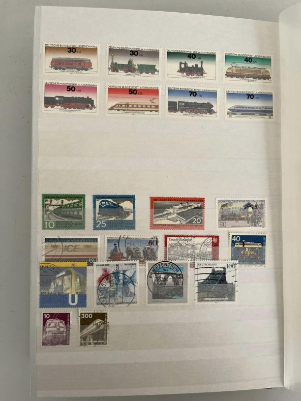 Tren Temalı Pul Koleksiyonu Albümü 630 Adet - Yabancı Pul 038 - Resim 5