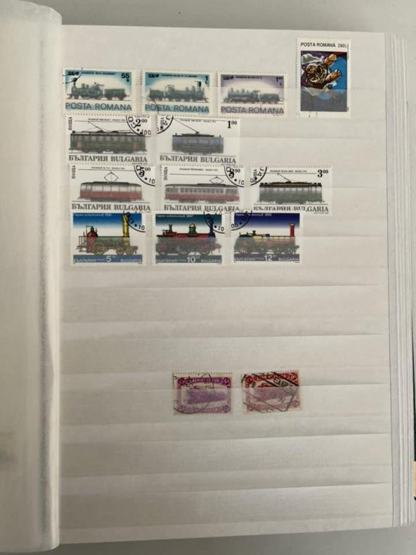 Tren Temalı Pul Koleksiyonu Albümü 630 Adet - Yabancı Pul 038 - Resim 8