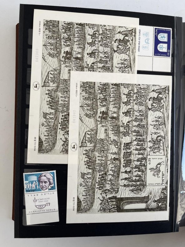 İsrail Pul Koleksiyonu Albümü Damgasız 910 Adet - Yabancı Pul 044 - Resim 8