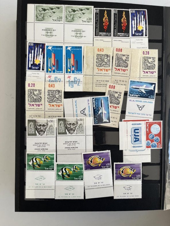 İsrail Pul Koleksiyonu Albümü Damgasız 910 Adet - Yabancı Pul 044 - Resim 10