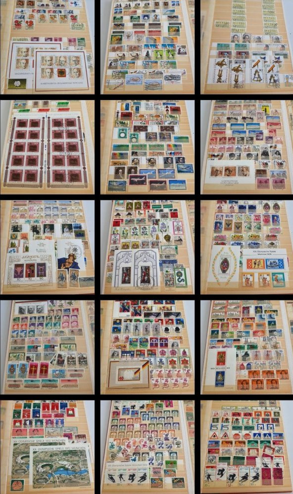 Almanya Pul Koleksiyonu Albümü 1210 Adet - Yabancı Pul 043 ürün görseli 1