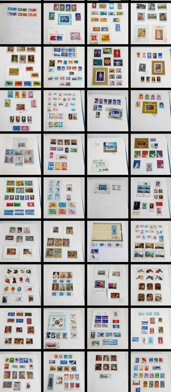 Romanya Pul Koleksiyonu Albümü 1570 Adet - Yabancı Pul 055 - Resim 3