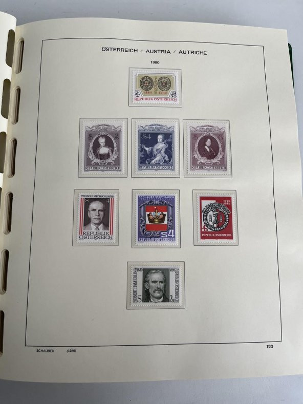 Avusturya Pul Koleksiyonu Schaubek Albümü Damgasız 770 Adet - Yabancı Pul 070 - Resim 4