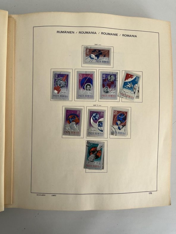 Romanya Pul Koleksiyonu Schaubek Albümü 1967-1980 1300 Adet - Yabancı Pul 077 - Resim 3