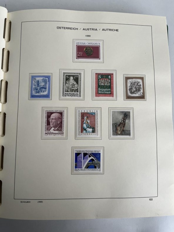 Avusturya Pul Koleksiyonu Schaubek Albümü Damgasız 770 Adet - Yabancı Pul 070 - Resim 6