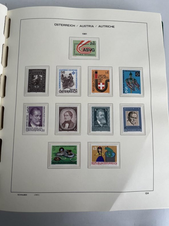 Avusturya Pul Koleksiyonu Schaubek Albümü Damgasız 770 Adet - Yabancı Pul 070 - Resim 8