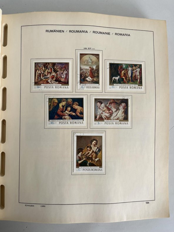 Romanya Pul Koleksiyonu Schaubek Albümü 1967-1980 1300 Adet - Yabancı Pul 077 - Resim 7