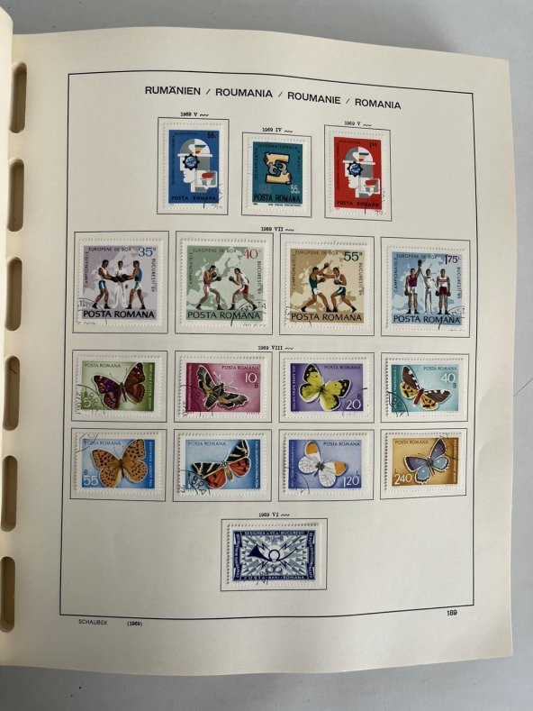 Romanya Pul Koleksiyonu Schaubek Albümü 1967-1980 1300 Adet - Yabancı Pul 077 - Resim 8