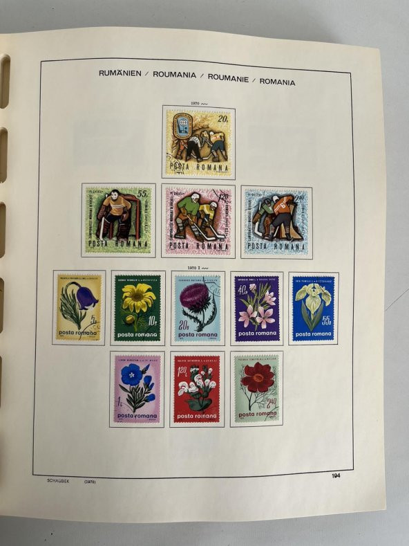 Romanya Pul Koleksiyonu Schaubek Albümü 1967-1980 1300 Adet - Yabancı Pul 077 - Resim 9
