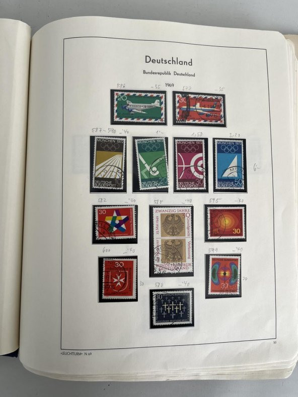 Almanya Pul Koleksiyonu Albümü 770 Adet - Yabancı Pul 076 - Resim 4