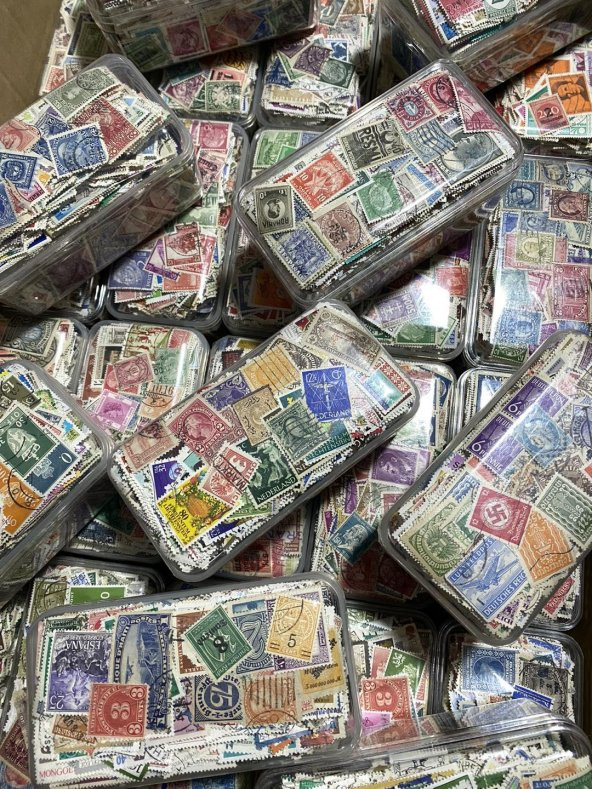 Damgalı Dünya Pulu Lotu 230-270 Gram - Yabancı Posta Pulu - 5
