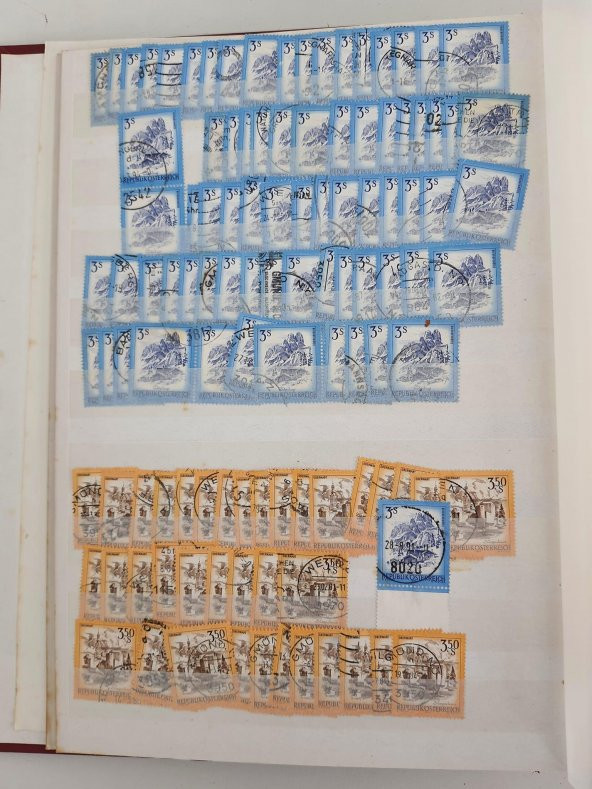 Avusturya Pul Koleksiyonu Albümü 2900 Adet - Yabancı Pul 002 - Resim 6