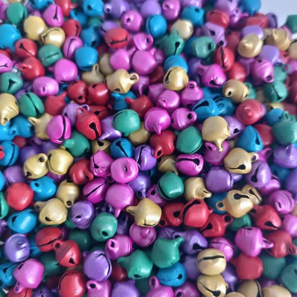 Karışık Renkli Metal Çıngırak Zil 5mm 100 Adet - 2